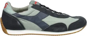 Diadora Mens Equipe H Canvas Stone Wash Lace Up Sneakers Shoes Casual - Green