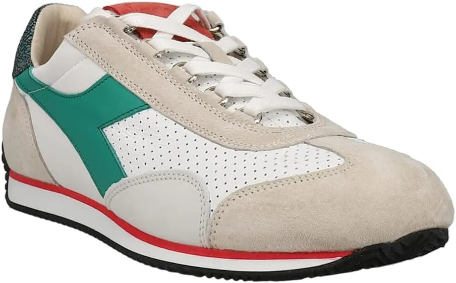 Diadora Mens Equipe Italia Lace Up Sneakers Shoes Casual - Green, Off White