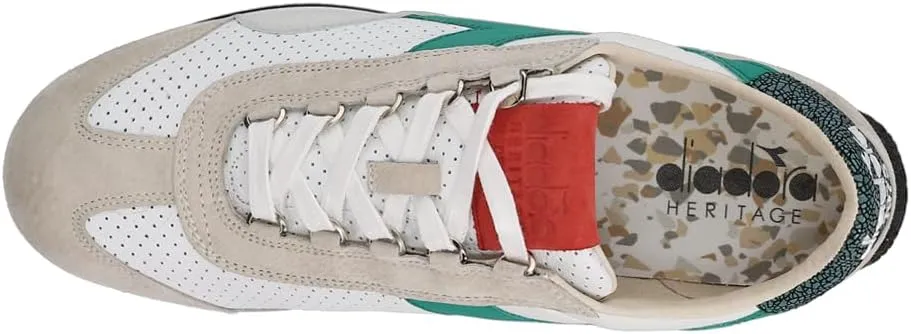 Diadora Mens Equipe Italia Lace Up Sneakers Shoes Casual - Green, Off White
