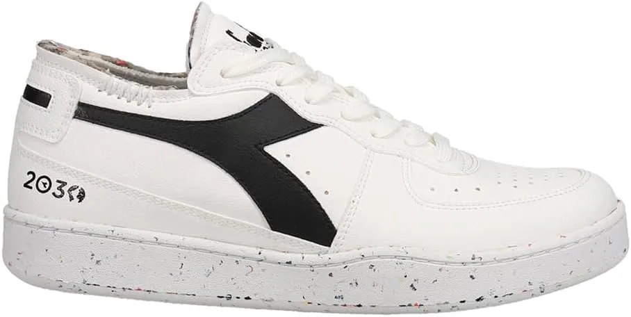 Diadora Mens Mi Basket Row Cut 2030 Lace Up Sneakers Shoes Casual - White - Size 12 M