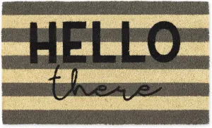 DII Natural Coir Doormat, Decorative Hello Mat, 17x29, Hello There