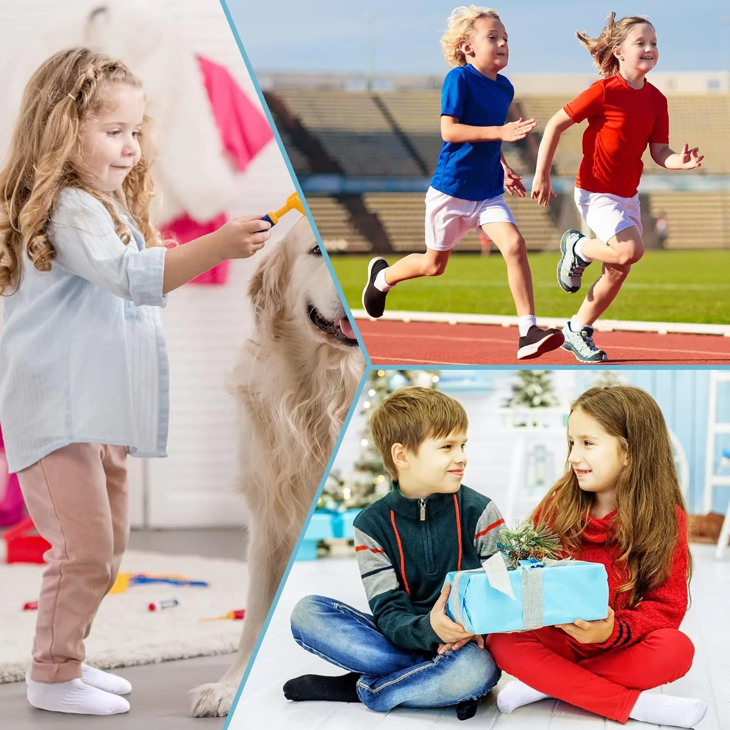 DoSmart Kids Athletic Crew Socks Boys Girls Classics Cotton School Uniform Childs Sports Breathable Casual Socks 10 Pairs