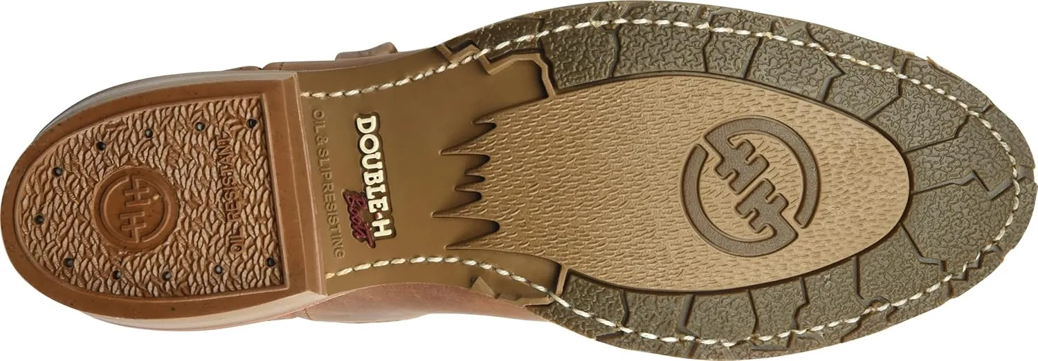 DOUBLE-H Dylan 12" Work Boots for Men - Old Town Folklore Leather, PermaFresh Cushioned Insole, Oil- and Slip-Resistant I.C.E. Outsole, Made in USA