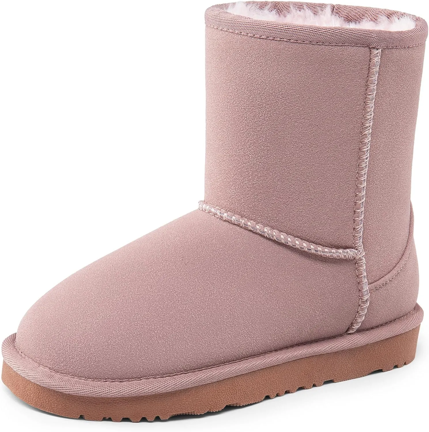 DREAM PAIRS Girls Boys Boots Kids Faux Fur Lined Winter Snow FuzzyClassic Kid's Mid Boot