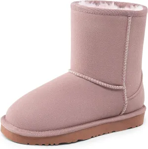 DREAM PAIRS Girls Boys Boots Kids Faux Fur Lined Winter Snow FuzzyClassic Kid's Mid Boot