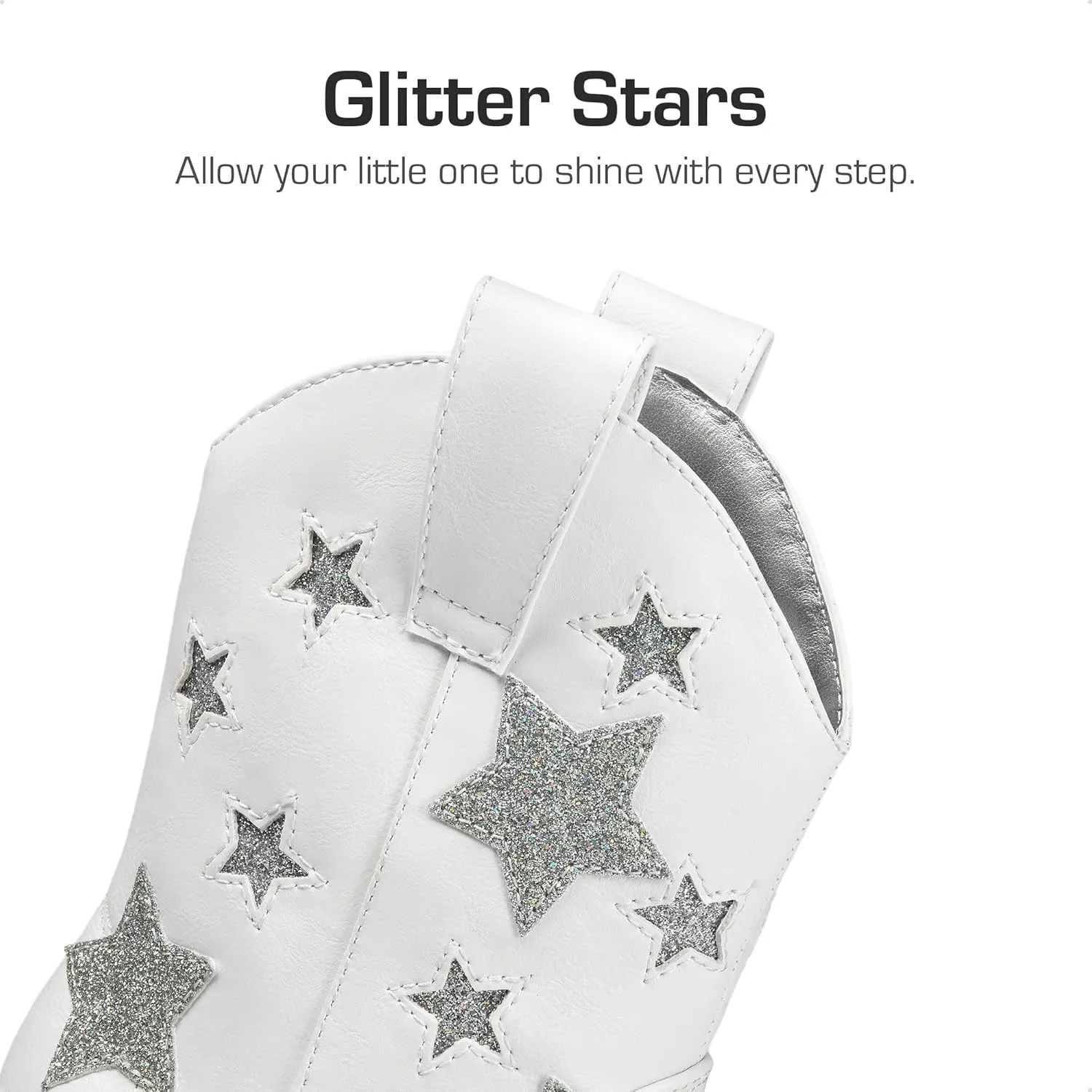 DREAM PAIRS Girls Cowgirl Boots Cowboy Western Mid Calf Star Boots for Kids