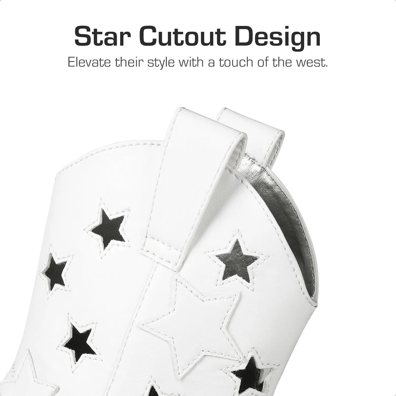 DREAM PAIRS Girls Cowgirl Boots Cowboy Western Mid Calf Star Boots for Kids