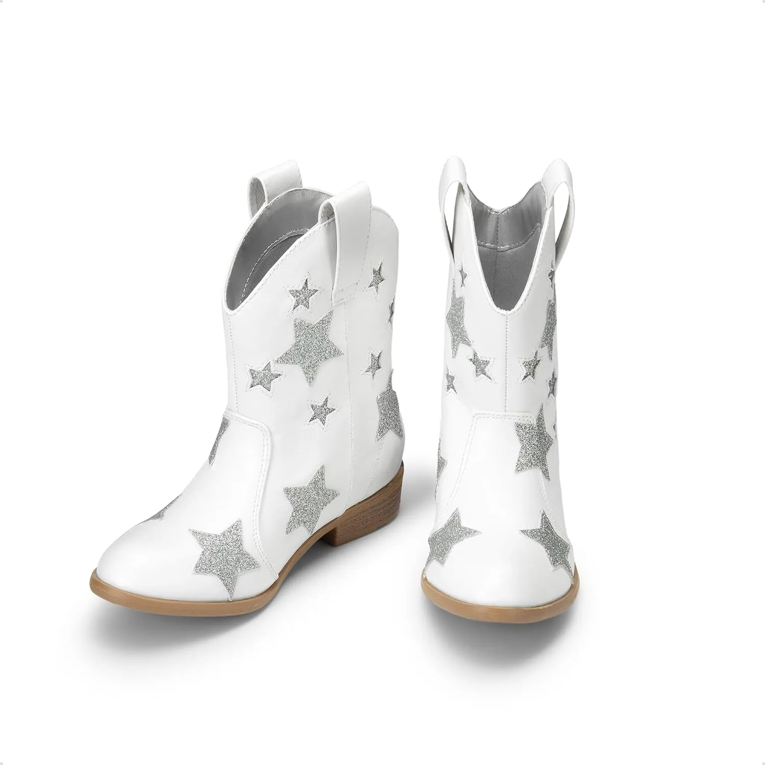 DREAM PAIRS Girls Cowgirl Boots Cowboy Western Mid Calf Star Boots for Kids