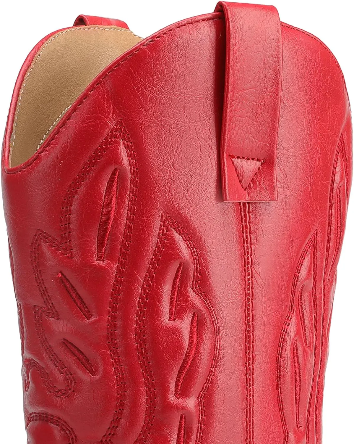 DREAM PAIRS Women's Cowboy Boots Mid Calf Cowgirl Boots Embroidery Stitched Western Boots
