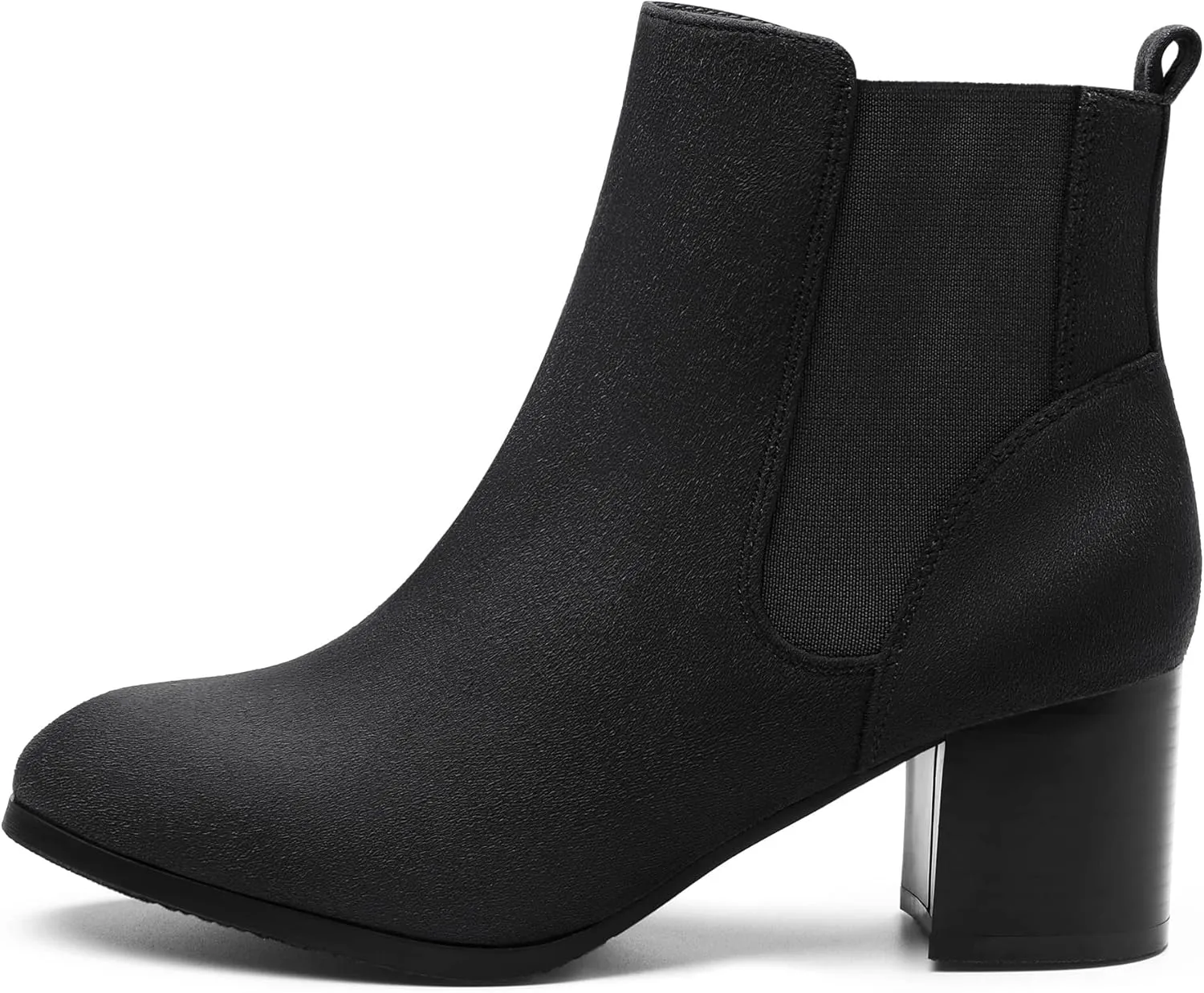 DREAM PAIRS Women’s Elastic Gore Chelsea Boots Chunky Block Heel Ankle Bootie