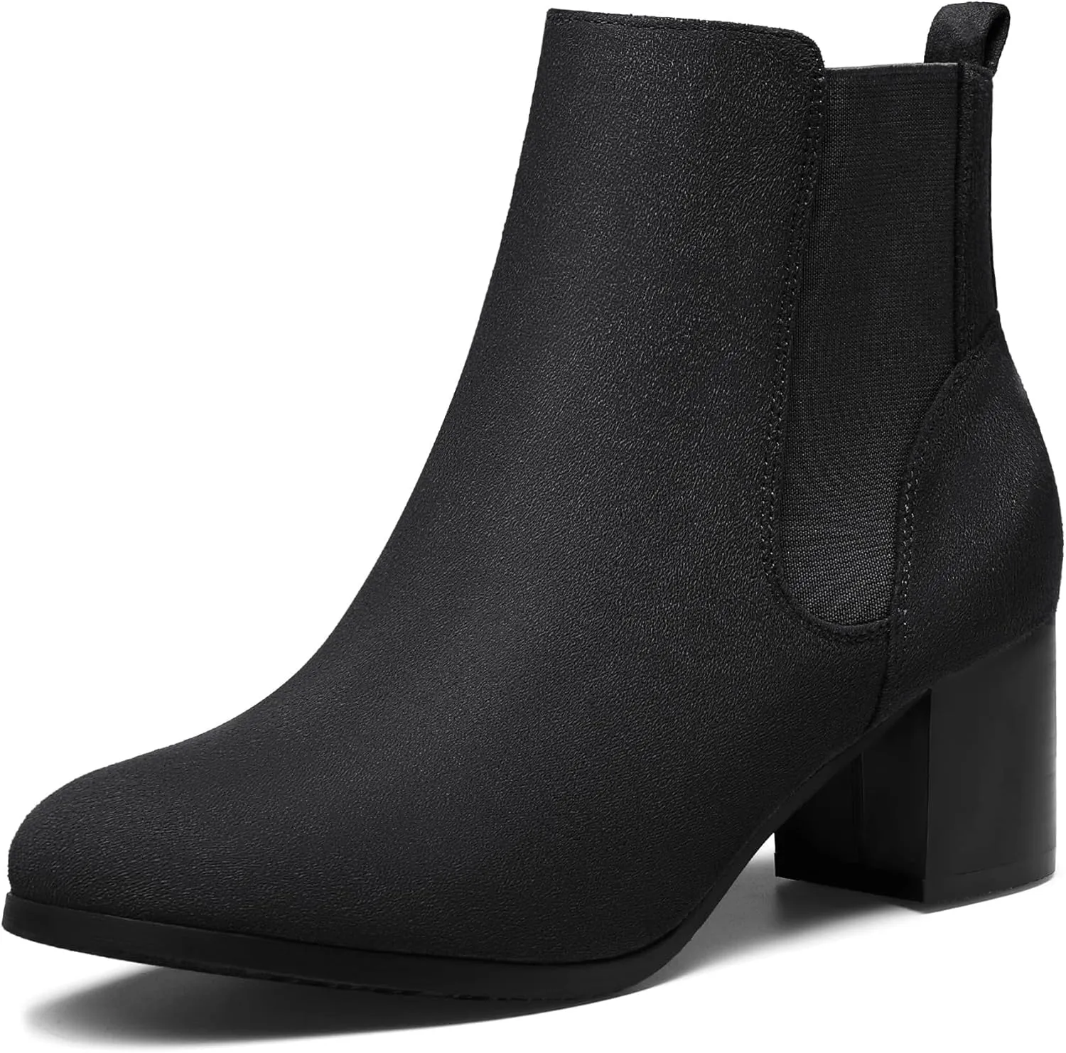 DREAM PAIRS Women’s Elastic Gore Chelsea Boots Chunky Block Heel Ankle Bootie