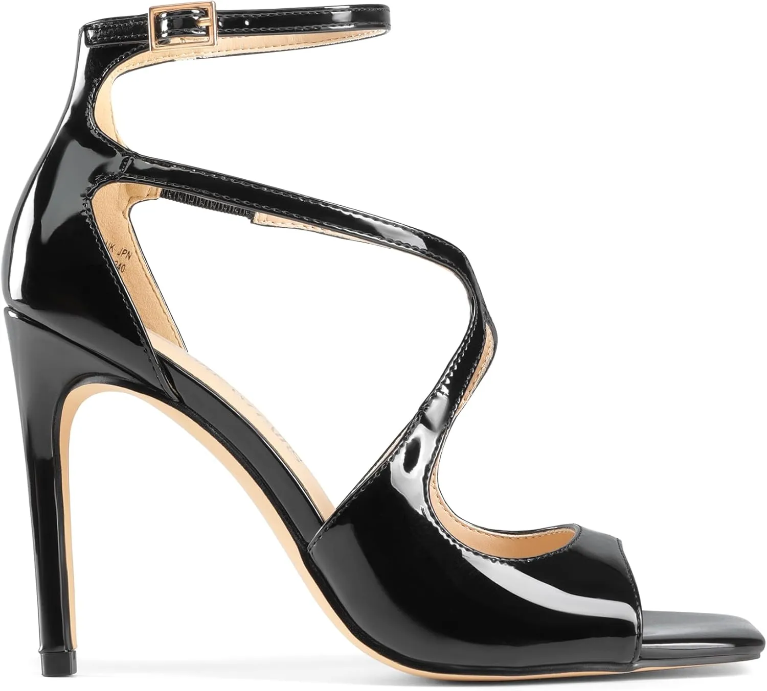DREAM PAIRS Women's High Heels Sexy Cross Square Open Toe Strappy Dressy Sexy Stylish Stilettos Heels Sandals