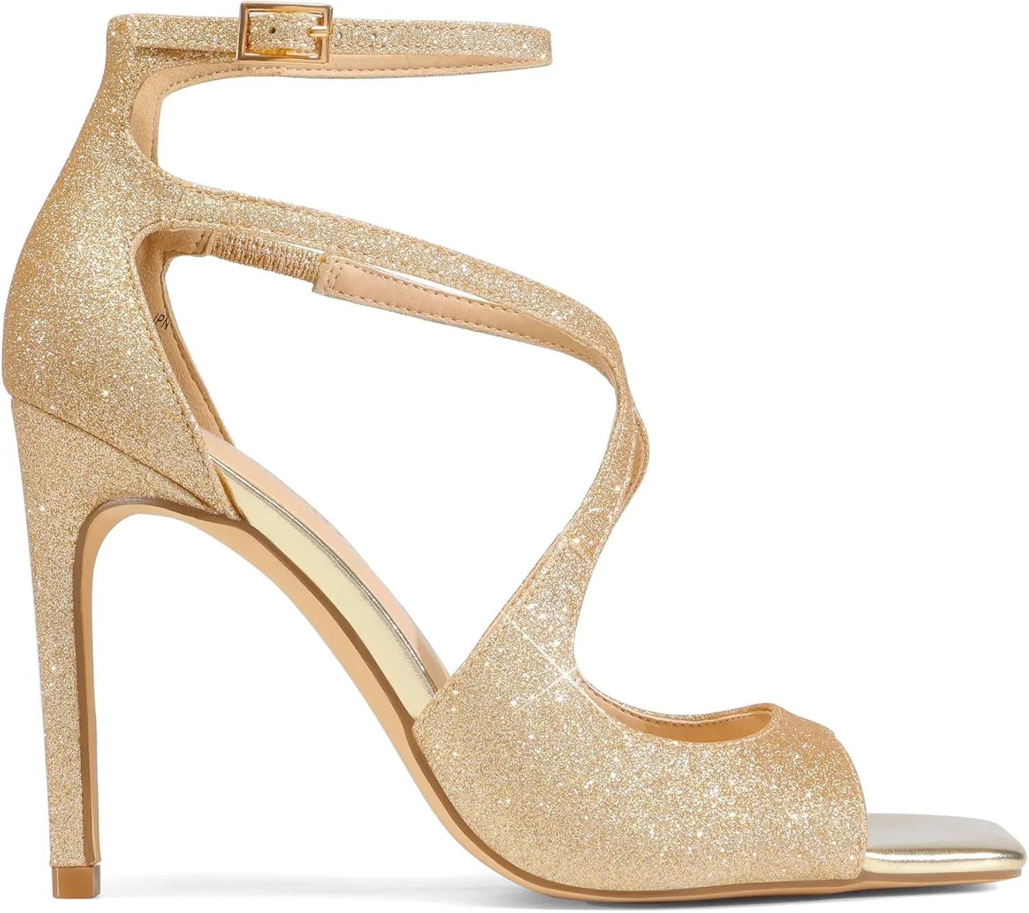 DREAM PAIRS Women's High Heels Sexy Cross Square Open Toe Strappy Dressy Sexy Stylish Stilettos Heels Sandals