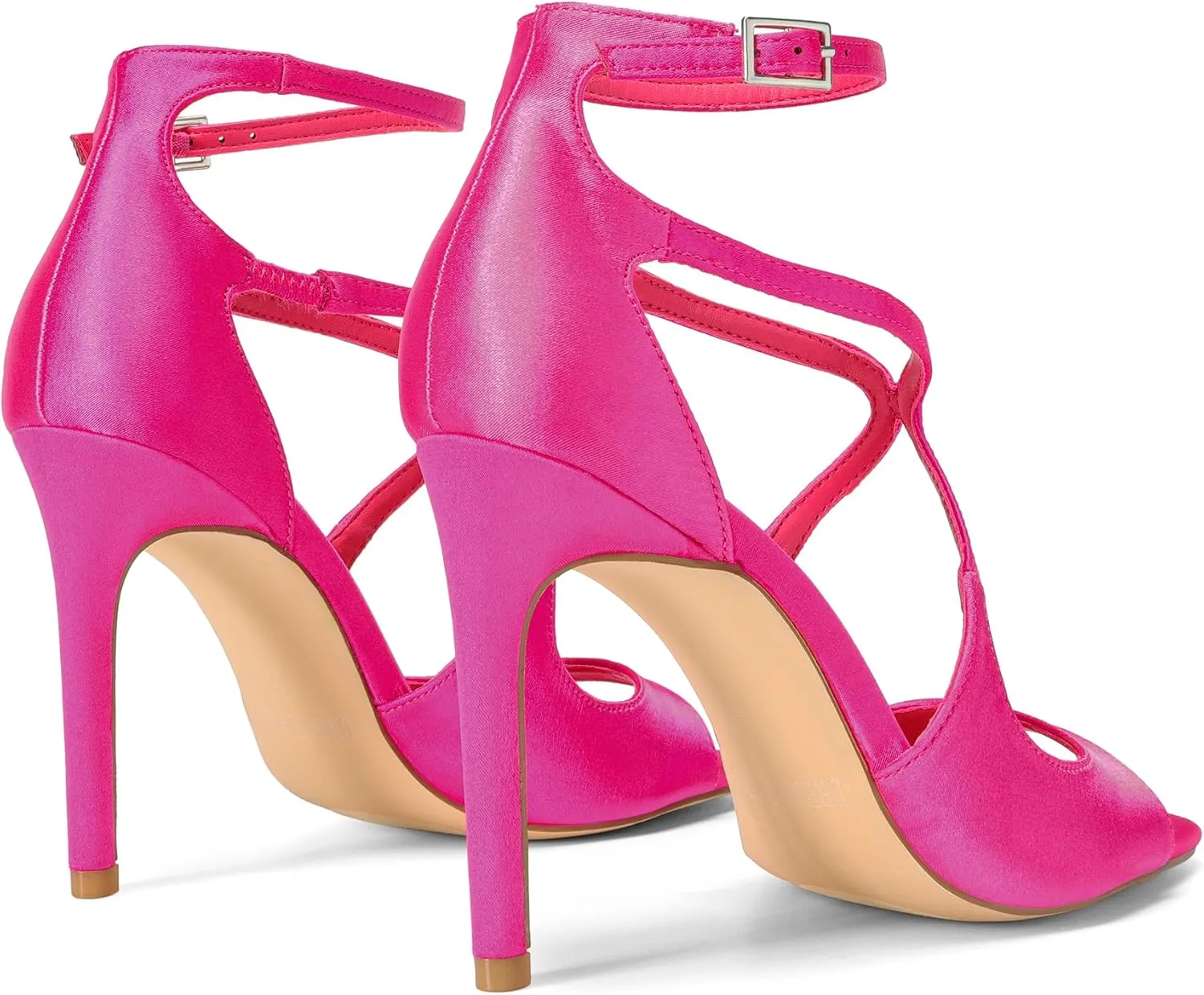 DREAM PAIRS Women's High Heels Sexy Cross Square Open Toe Strappy Dressy Sexy Stylish Stilettos Heels Sandals