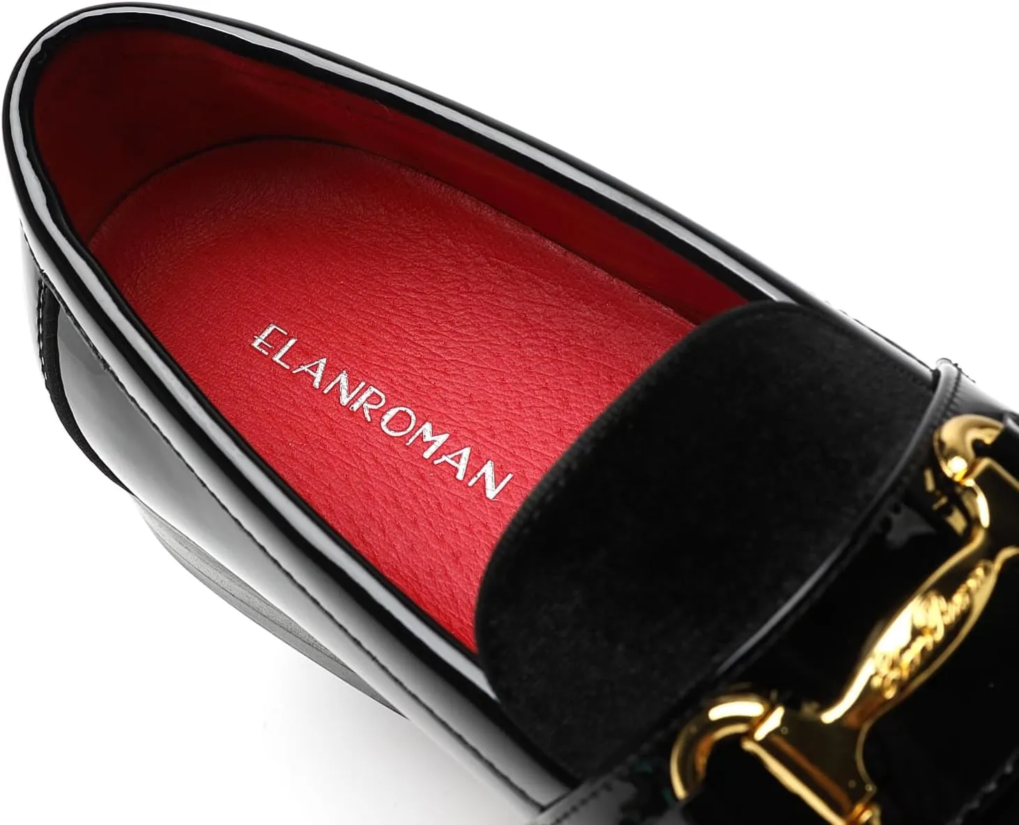 ELANROMAN Mens Dress Loafers Classic Patent Velvet Penny Tuxedo Shoes