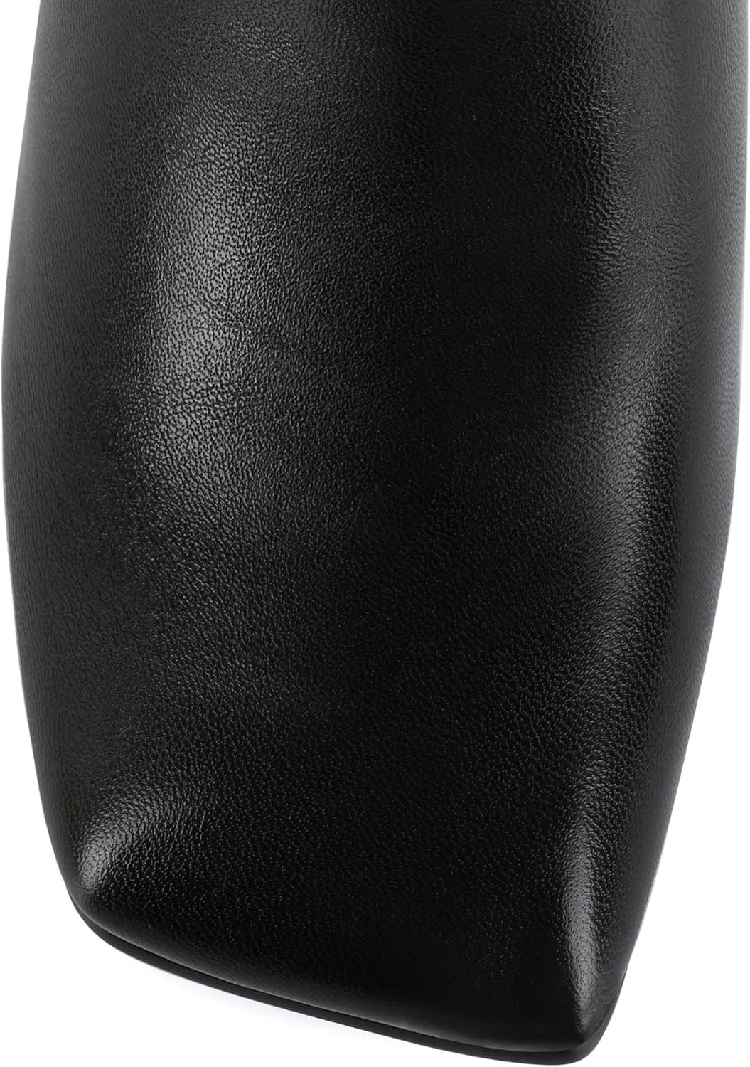 Eldof Square Toe Ankle Boots for Women Block Heel Chunky Gogo Boots High Heeled Short Booties Side Zipper 3 Inches