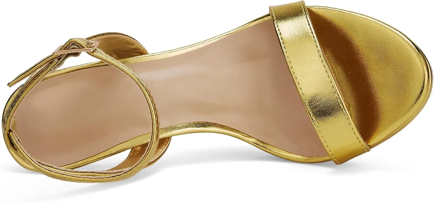 Elisabet Tang Women's Open Toe Heeled Sandals Round Toe Shoes Stiletto Heels Strappy Sandals For Women Sexy Dress Shoes