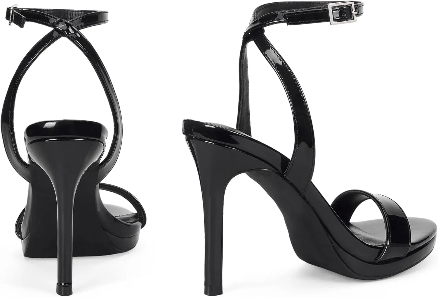 Elisabet Tang Women's Open Toe Heeled Sandals Round Toe Shoes Stiletto Heels Strappy Sandals For Women Sexy Dress Shoes