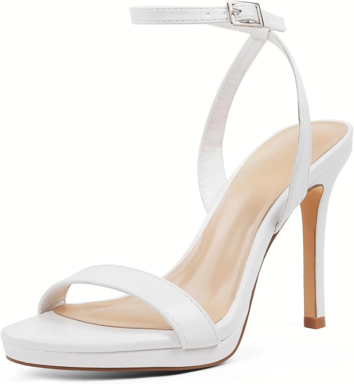 Elisabet Tang Women's Open Toe Heeled Sandals Round Toe Shoes Stiletto Heels Strappy Sandals For Women Sexy Dress Shoes