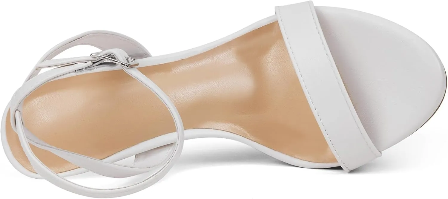 Elisabet Tang Women's Open Toe Heeled Sandals Round Toe Shoes Stiletto Heels Strappy Sandals For Women Sexy Dress Shoes