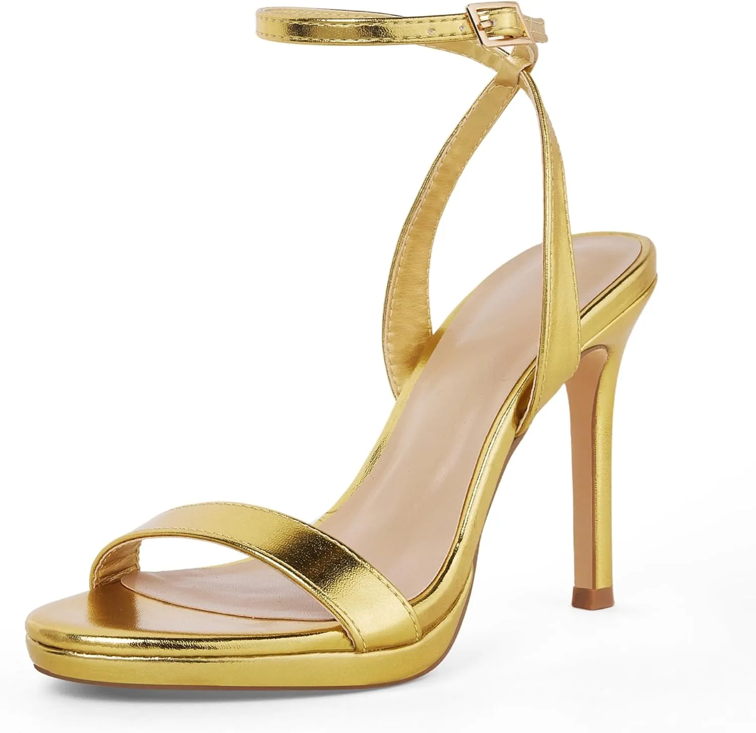 Elisabet Tang Women's Open Toe Heeled Sandals Round Toe Shoes Stiletto Heels Strappy Sandals For Women Sexy Dress Shoes