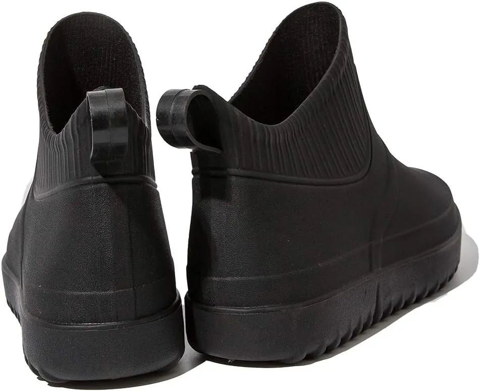 Enelauge Men's Outdoor Waterproof Rain Short Ankle Boots Nonslip Rubber Rain Car Wash Footwear Garden Shoes