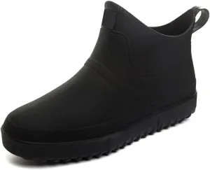 Enelauge Men's Outdoor Waterproof Rain Short Ankle Boots Nonslip Rubber Rain Car Wash Footwear Garden Shoes