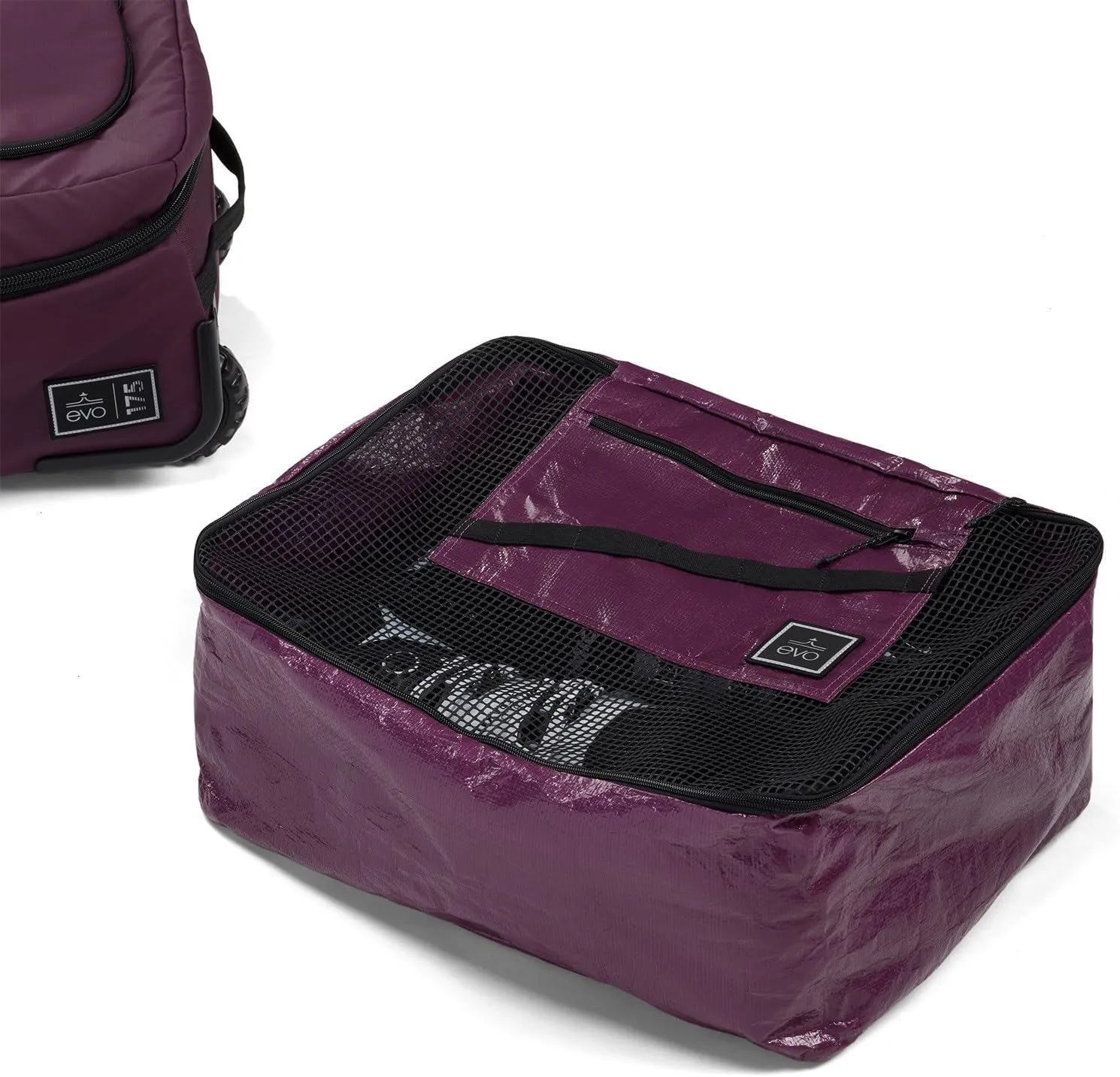 evo Deluxe Ski and Snowboard Roller Bag & Packing Cube - TSA Compliant - Holds Up to Two Setups, Any Combination of Skis, Snowboards, Bindings, Boots, Poles, and Gear