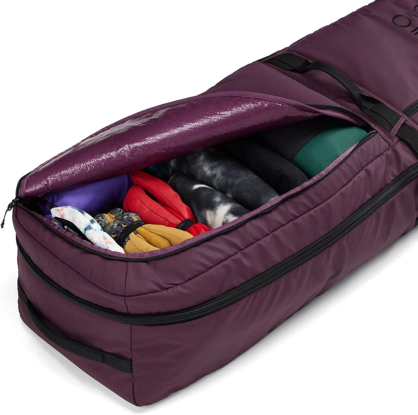 evo Deluxe Ski and Snowboard Roller Bag & Packing Cube - TSA Compliant - Holds Up to Two Setups, Any Combination of Skis, Snowboards, Bindings, Boots, Poles, and Gear
