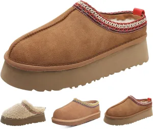 Fashion Platform Slippers for kids Fur Fleece Lined Short Ankle Boot boy girl Comfortable Warm Outdoor Indoor Home Non slip fuzzy big Little Kid Mini Boots