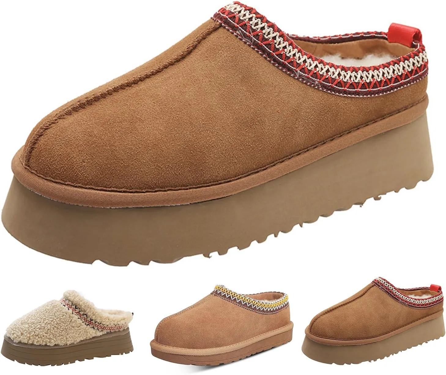 Fashion Platform Slippers for kids Fur Fleece Lined Short Ankle Boot boy girl Comfortable Warm Outdoor Indoor Home Non slip fuzzy big Little Kid Mini Boots