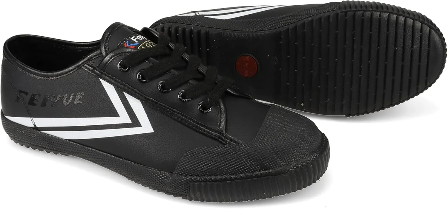 FEIYUE Fe Lo 1920 Vegan Leather or Recycled Canvas Training Shoes, Unisex Low Top Great Sneakers for Martial Arts, Parkour, Lifting, and Great for Every Day Casual Wear