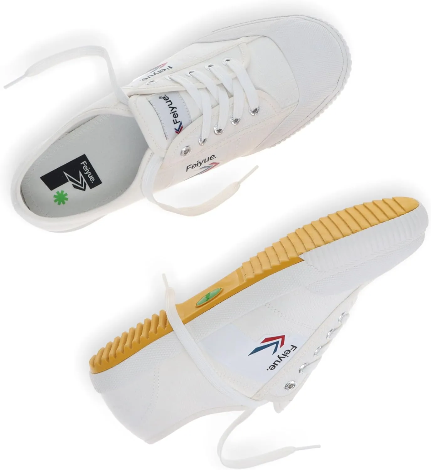 FEIYUE Fe Lo 1920 Vegan Leather or Recycled Canvas Training Shoes, Unisex Low Top Great Sneakers for Martial Arts, Parkour, Lifting, and Great for Every Day Casual Wear
