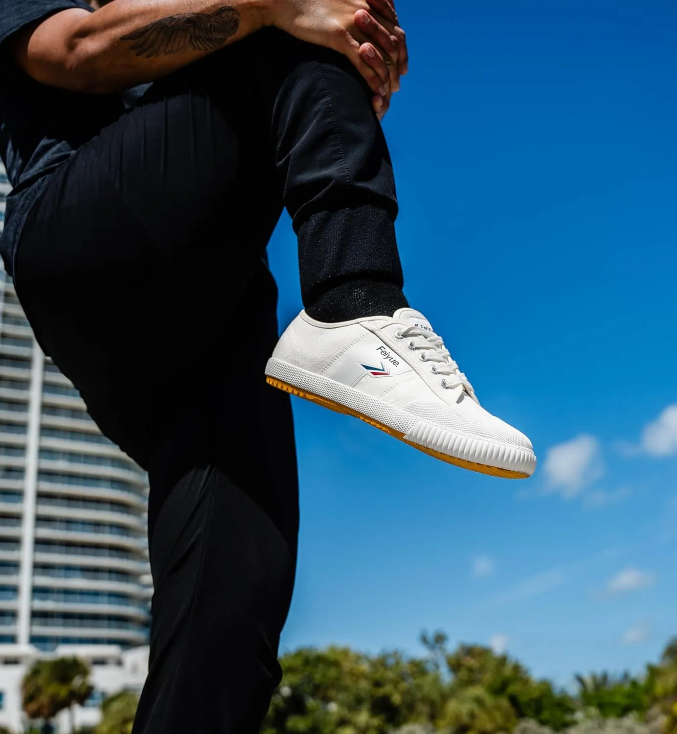 FEIYUE Fe Lo 1920 Vegan Leather or Recycled Canvas Training Shoes, Unisex Low Top Great Sneakers for Martial Arts, Parkour, Lifting, and Great for Every Day Casual Wear