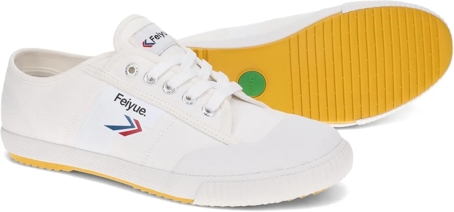 FEIYUE Fe Lo 1920 Vegan Leather or Recycled Canvas Training Shoes, Unisex Low Top Great Sneakers for Martial Arts, Parkour, Lifting, and Great for Every Day Casual Wear