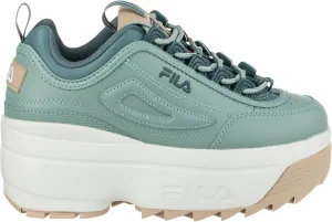 Fila Women's Disruptor Ii Wedge Sneaker, 301 Iceberg Green/Stormy Weather/Gardenia, 9