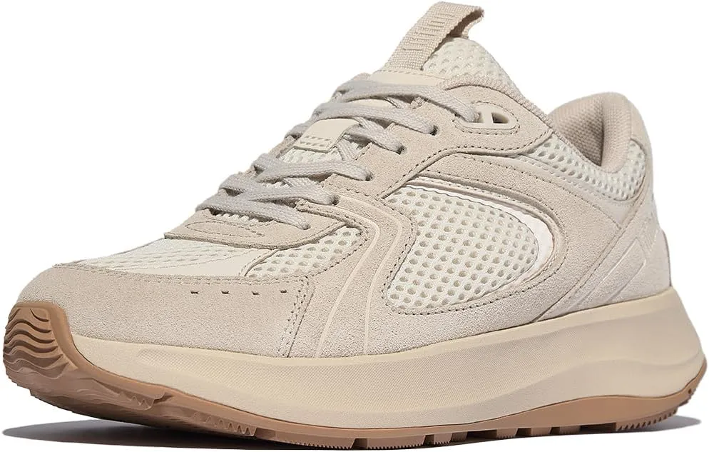 FitFlop Women's F-Mode Flow Suede/Mesh/Leather Flatform Sneakers