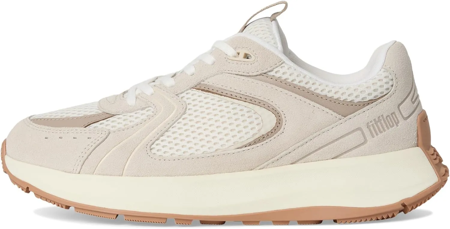 FitFlop Women's F-Mode Flow Suede/Mesh/Leather Flatform Sneakers