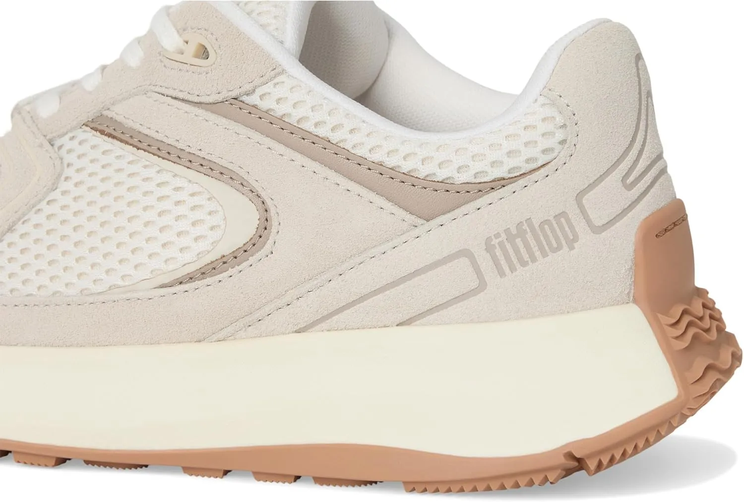 FitFlop Women's F-Mode Flow Suede/Mesh/Leather Flatform Sneakers