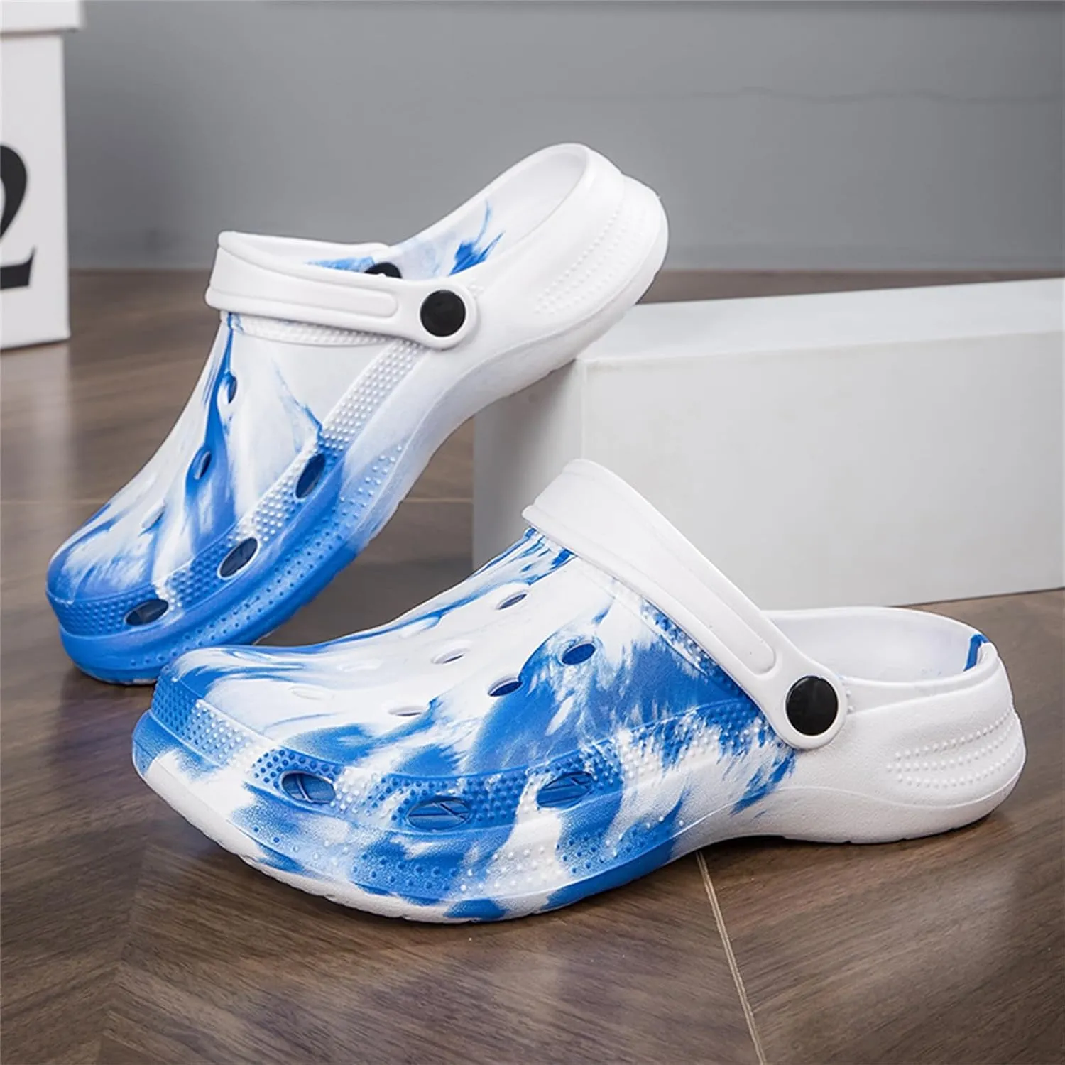FLIOZY Womens Mens Garden Gradient Clogs Shoes with Arch Support Unisex Comfort Slip-on Sandals