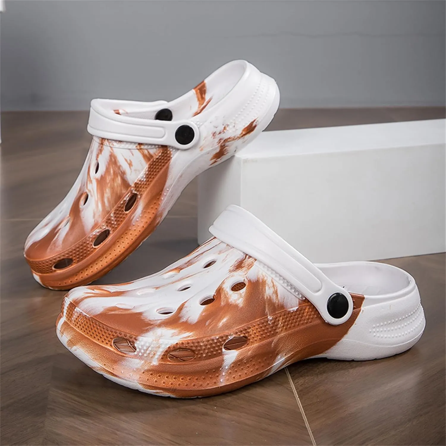 FLIOZY Womens Mens Garden Gradient Clogs Shoes with Arch Support Unisex Comfort Slip-on Sandals