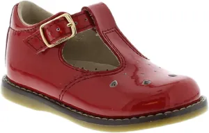 FOOTMATES Harper Mary Jane T-Strap Girls Flat Leather Walking Shoes with Custom-Fit Insoles, Slip-Resistant Non-Marking Outsoles - for Toddlers and Little Kids, Ages 1-8