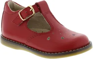 FOOTMATES Harper Mary Jane T-Strap Girls Flat Leather Walking Shoes with Custom-Fit Insoles, Slip-Resistant Non-Marking Outsoles - for Toddlers and Little Kids, Ages 1-8