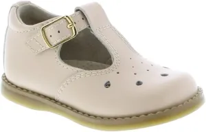 FOOTMATES Harper Mary Jane T-Strap Girls Flat Leather Walking Shoes with Custom-Fit Insoles, Slip-Resistant Non-Marking Outsoles - for Toddlers and Little Kids, Ages 1-8