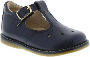 FOOTMATES Harper Mary Jane T-Strap Girls Flat Leather Walking Shoes with Custom-Fit Insoles, Slip-Resistant Non-Marking Outsoles - for Toddlers and Little Kids, Ages 1-8
