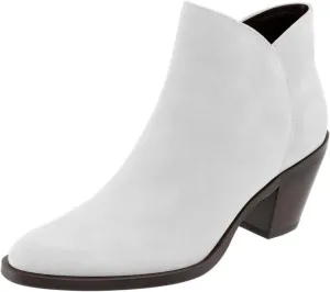 FSJ Women Low Chunky Stacked Heel Ankle Boots Closed Toe Split Shaft Booties with Side Zipper Stylish Casual Shoes Size 4-16 US