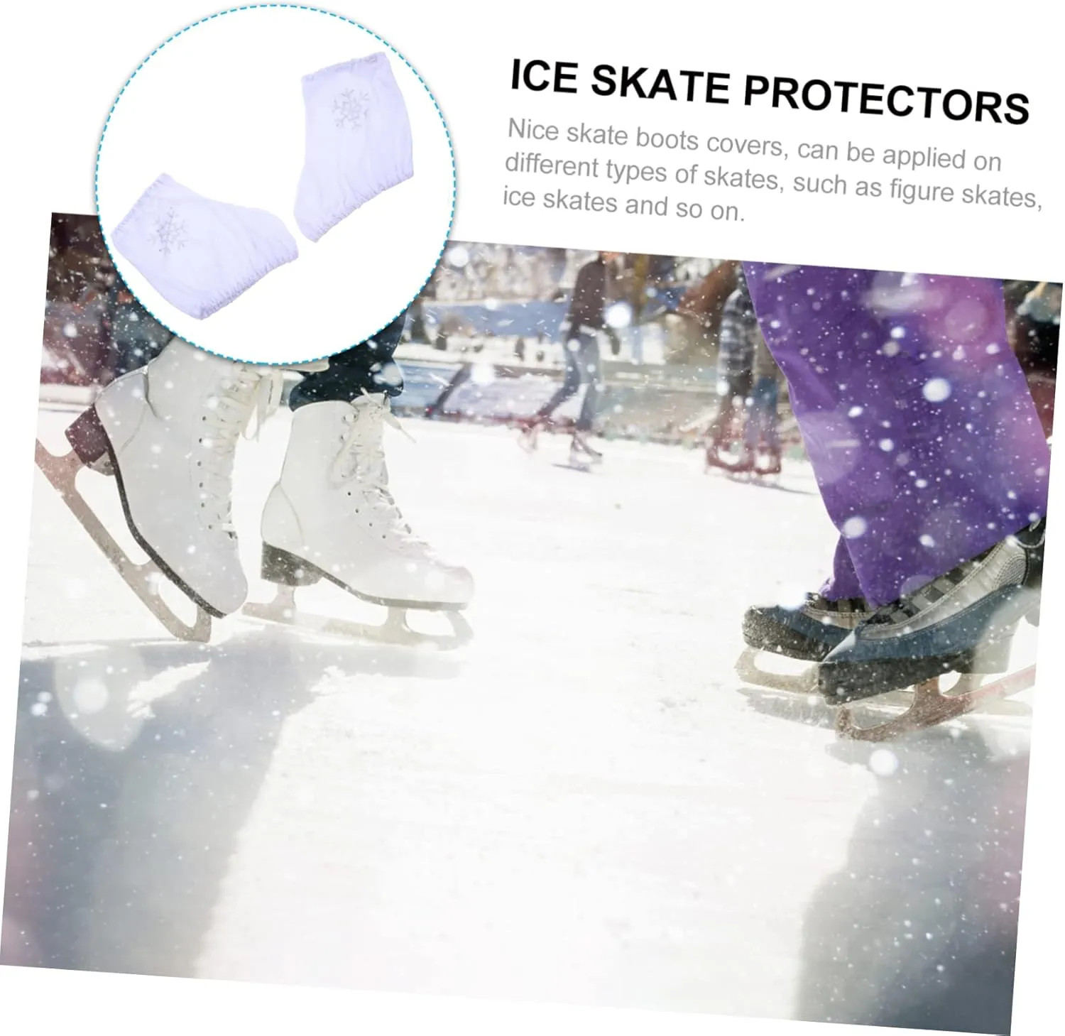 GANAZONO 1 Pair Skate Shoe Covers Figure Skate Covers Skate Boot Covers Roller Skate Covers Ice Skate Shoe Sleeve