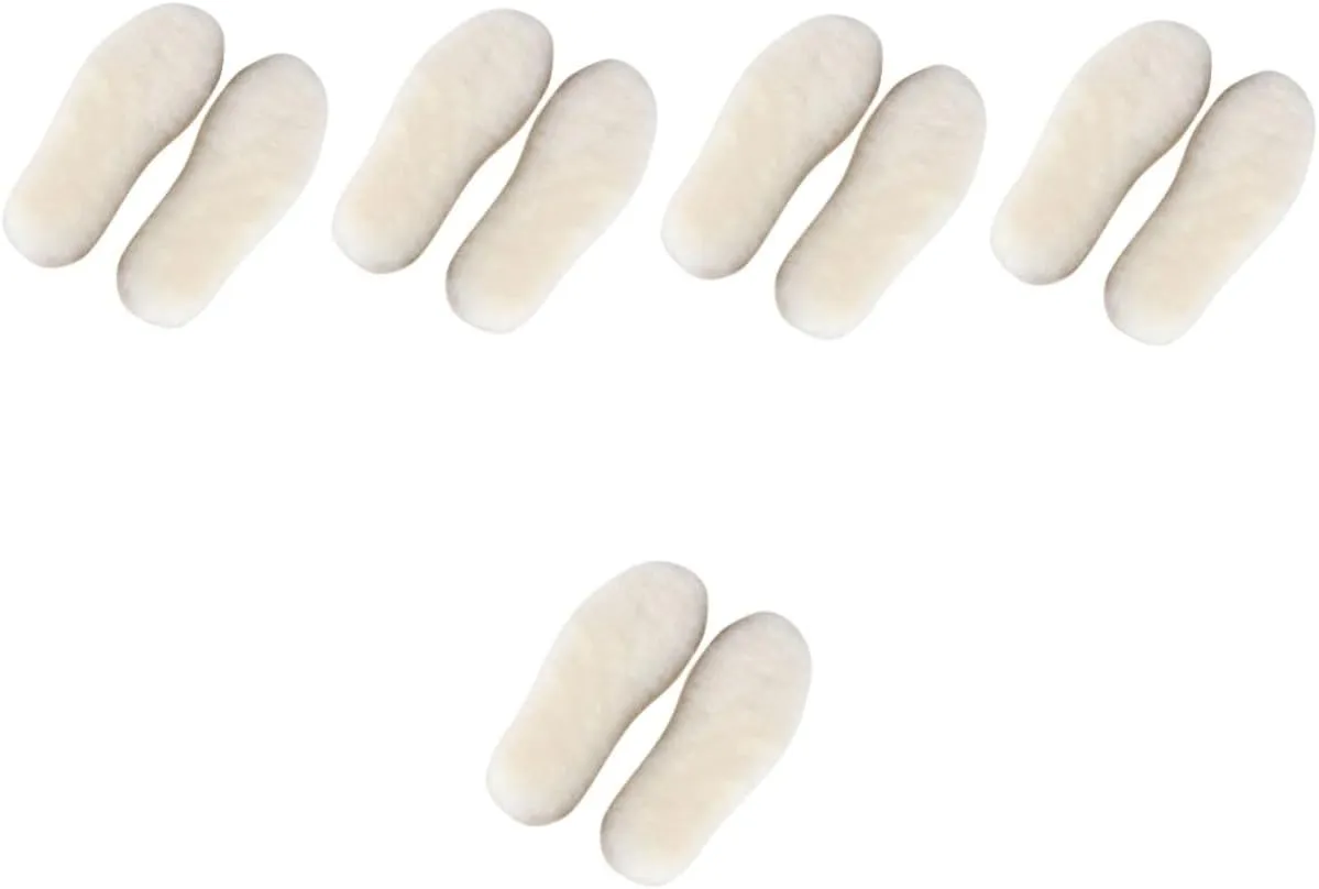 Gatuida Heel Pads for Shoes Wool Inserts for Boots Warm Fleece Insoles Sole Insoles