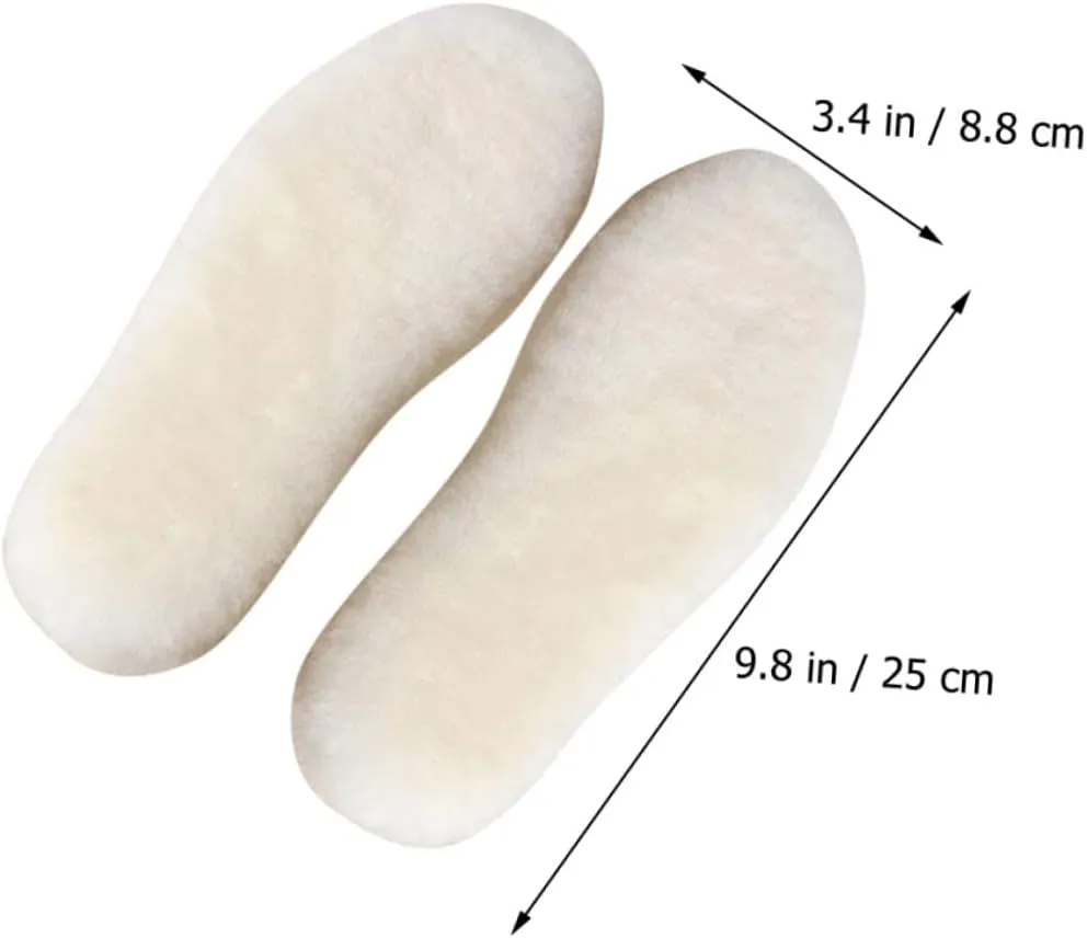 Gatuida Heel Pads for Shoes Wool Inserts for Boots Warm Fleece Insoles Sole Insoles