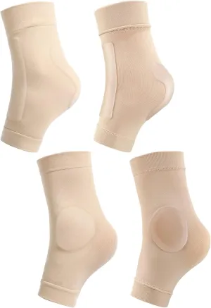 Geyoga 2 Pairs Ice Skating Socks for Women Tendon Heel Ankle Protector Padded Guards Ankle Sleeve Pad ski Splints
